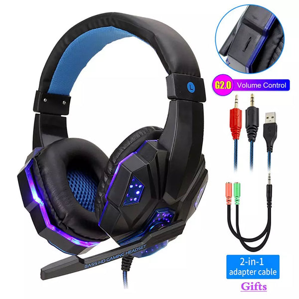 Professional Led Light Wired Headphones Gaming Headset